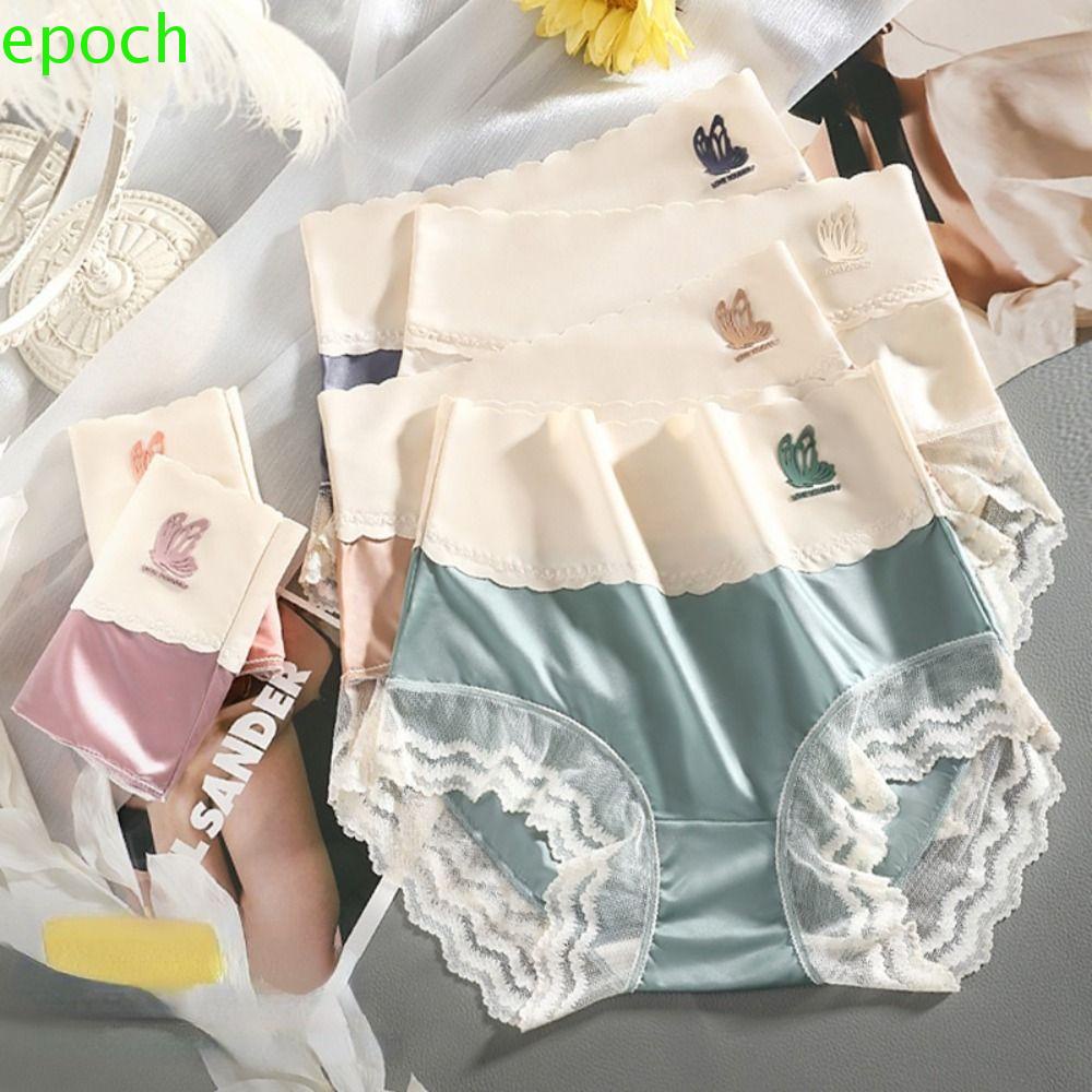 Epoch Quần Lót Satin Co Giãn Không Đường May Hai Màu Thoáng Khí Phong Cách Hàn Quốc
