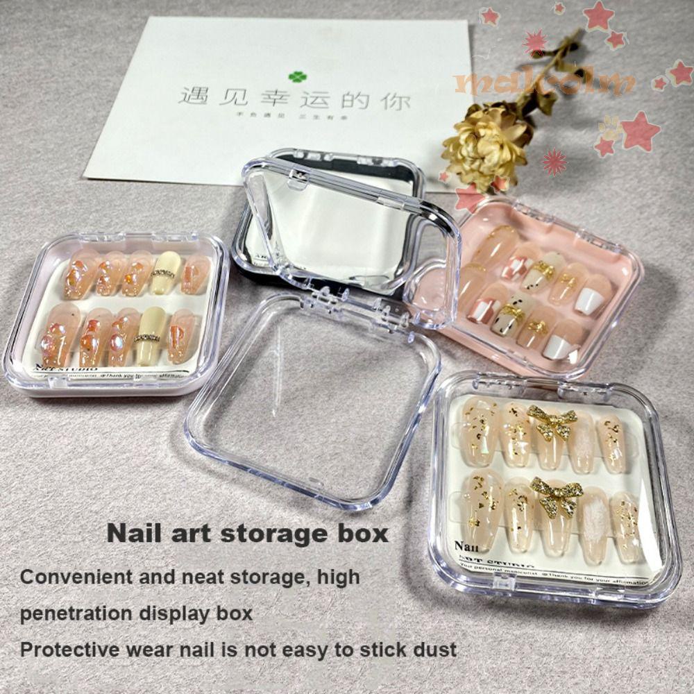 Hộp Đựng Móng Giả Đa Năng Hình Vuông Tiện Dụng Khi Đi Du Lịch