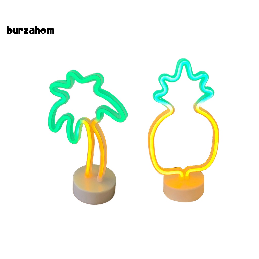 Đèn LED Neon Để Bàn Hình Quả Dứa / Cây Dừa Bảo Vệ Mắt Tiết Kiệm Năng Lượng Không Gây Dị Ứng