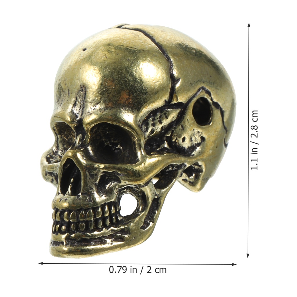 Mặt Dây Chuyền Hình Đầu Lâu Mini Bằng Đồng Thau