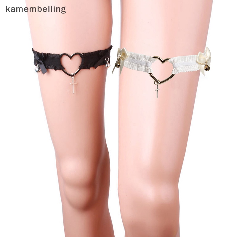 Kamembelling Đai Nịt Bít Tất Ren Co Giãn Đính Nơ Phong Cách Lolita