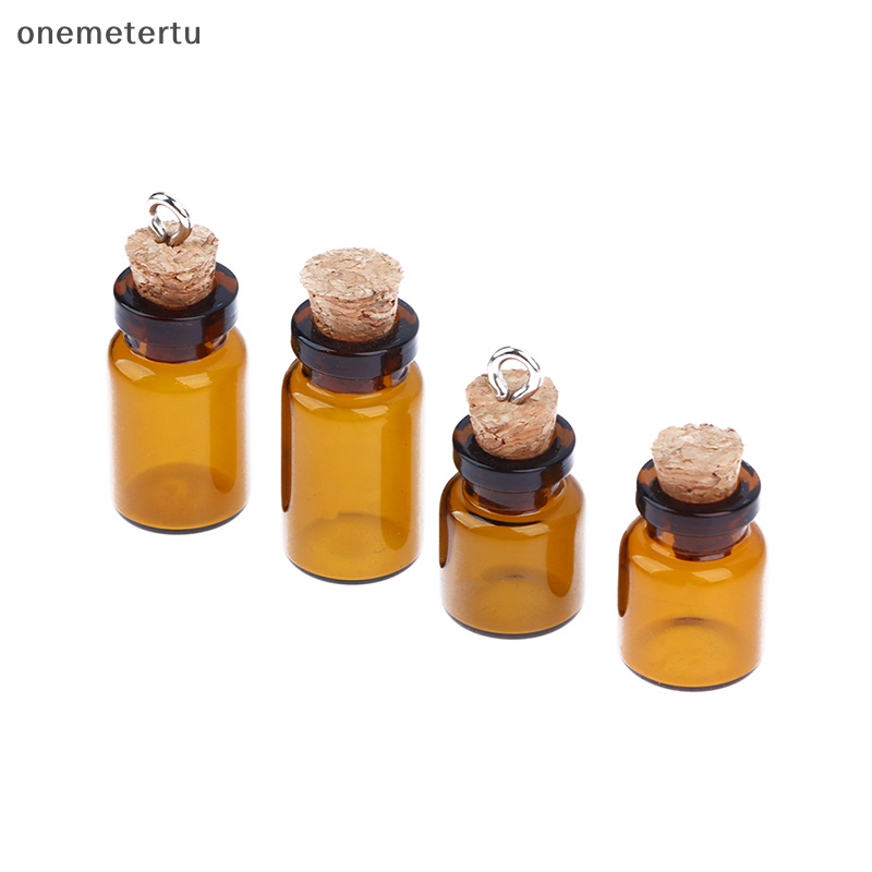 Onemetertu Set 10 Lọ Thủy Tinh Mini Có Nút Bần Dung Tích 1ml / 1.5ml