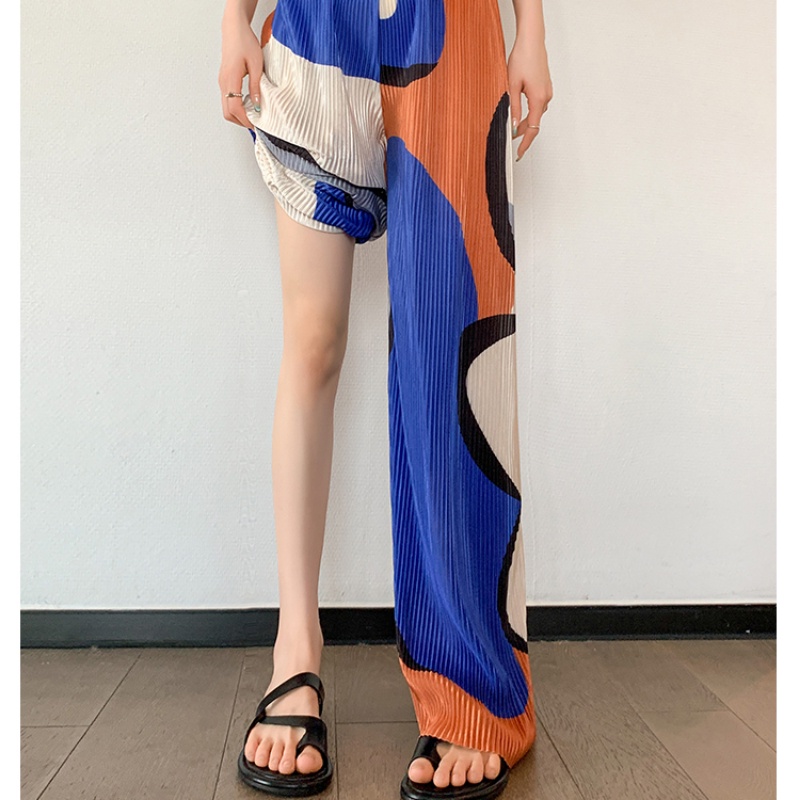 Quần Ống Rộng Lưng Cao Thời Trang Mùa Hè Cho Nữ