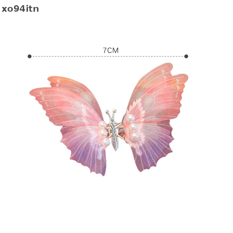 Kẹp Tóc Hình Cánh Bướm Đính Ngọc Trai Xinh Xắn Cho Bé Gái