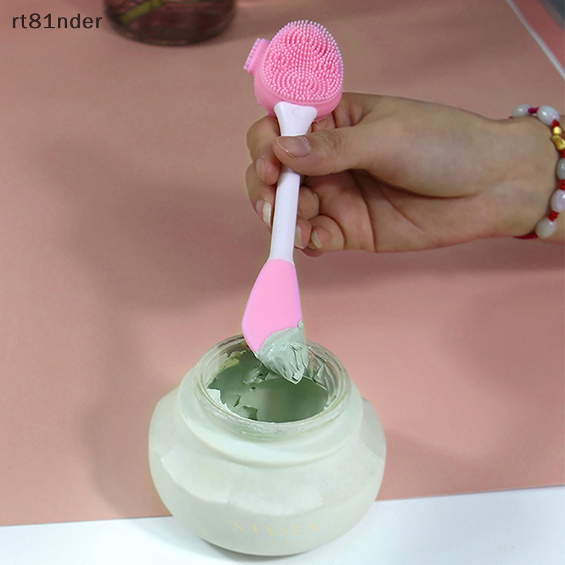 Cọ Rửa Mặt Silicone Hai Đầu Tẩy Tế Bào Chết Chăm Sóc Da