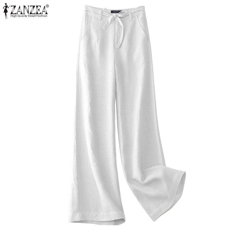 Zanzea Quần Yếm Cotton Ống Rộng Thời Trang Nữ Tính