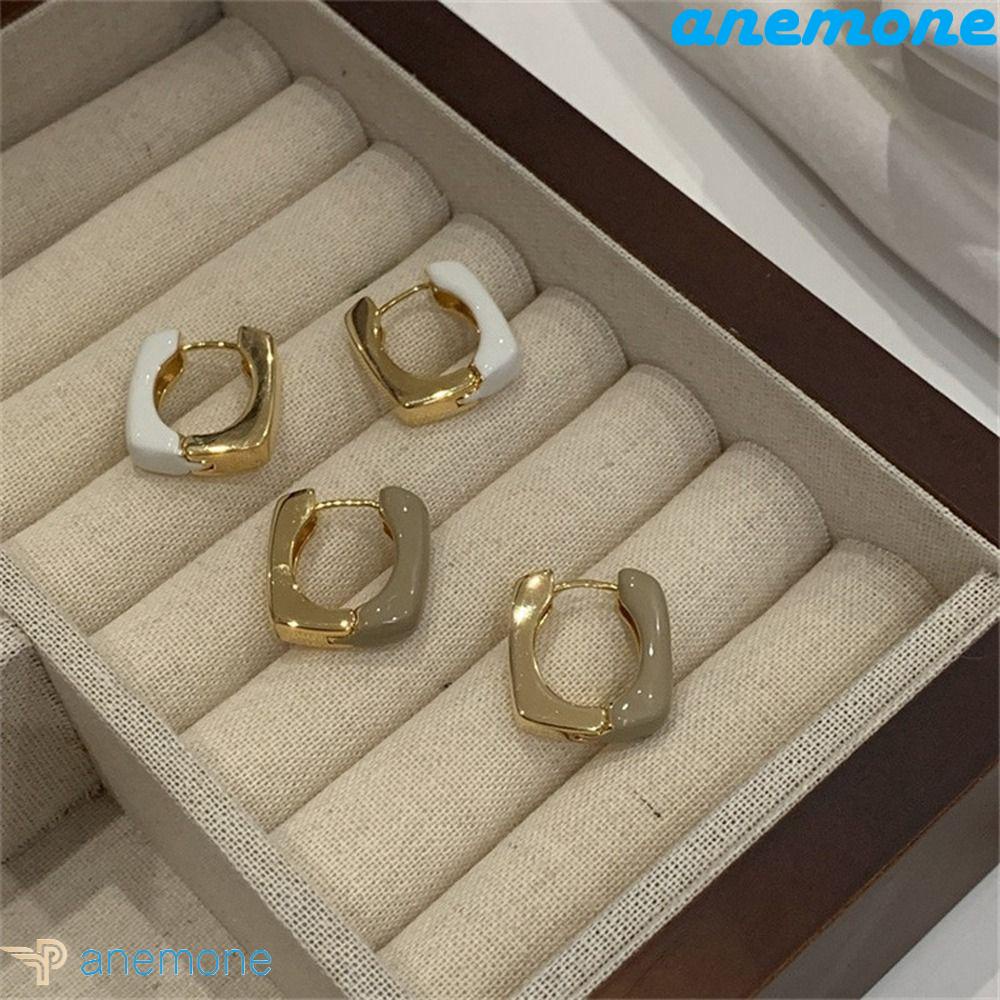 Khuyên Tai Hình Vuông Bằng Đồng Phong Cách Hàn Quốc Thời Trang Cho Nữ