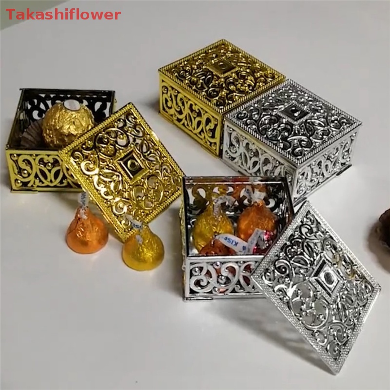 Hộp Giấy Vàng Mini Đựng Bánh Kẹo Trang Trí Tiệc Cưới