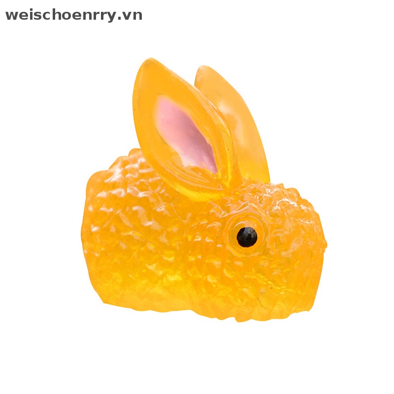 1 Mô Hình Thỏ Mini Bằng Nhựa Phát Quang Trang Trí Tiểu Cảnh