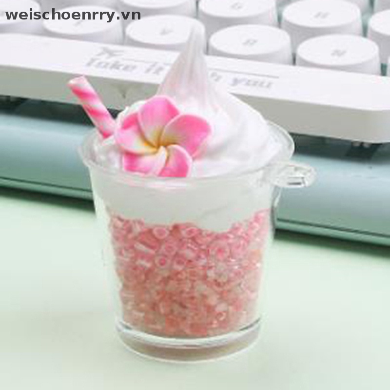 Móc Chìa Khóa Hình Cốc Tròn Màu Trơn Phát Sáng DIY