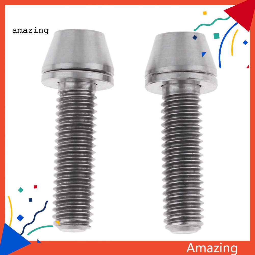 Bộ 2 Ốc Vít Bằng Hợp Kim Titan Kèm Vòng Đệm Chuyên Dụng Cho Xe Đạp Leo Núi