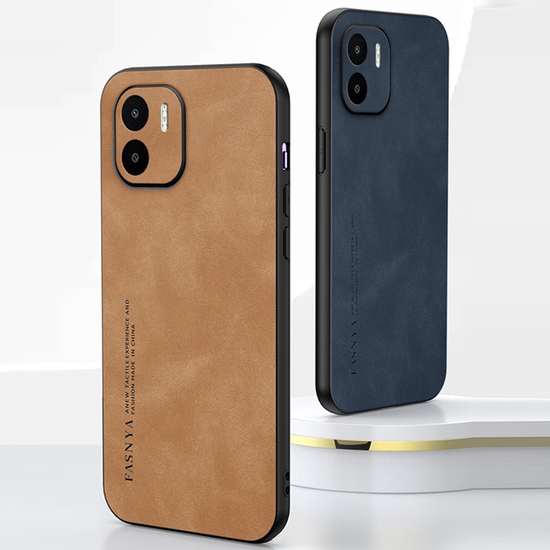Ốp Điện Thoại Da Cừu Mềm Mỏng Chống Dấu Vân Tay Cho Xiaomi Redmi A2 A1 Plus A2 + A1 +