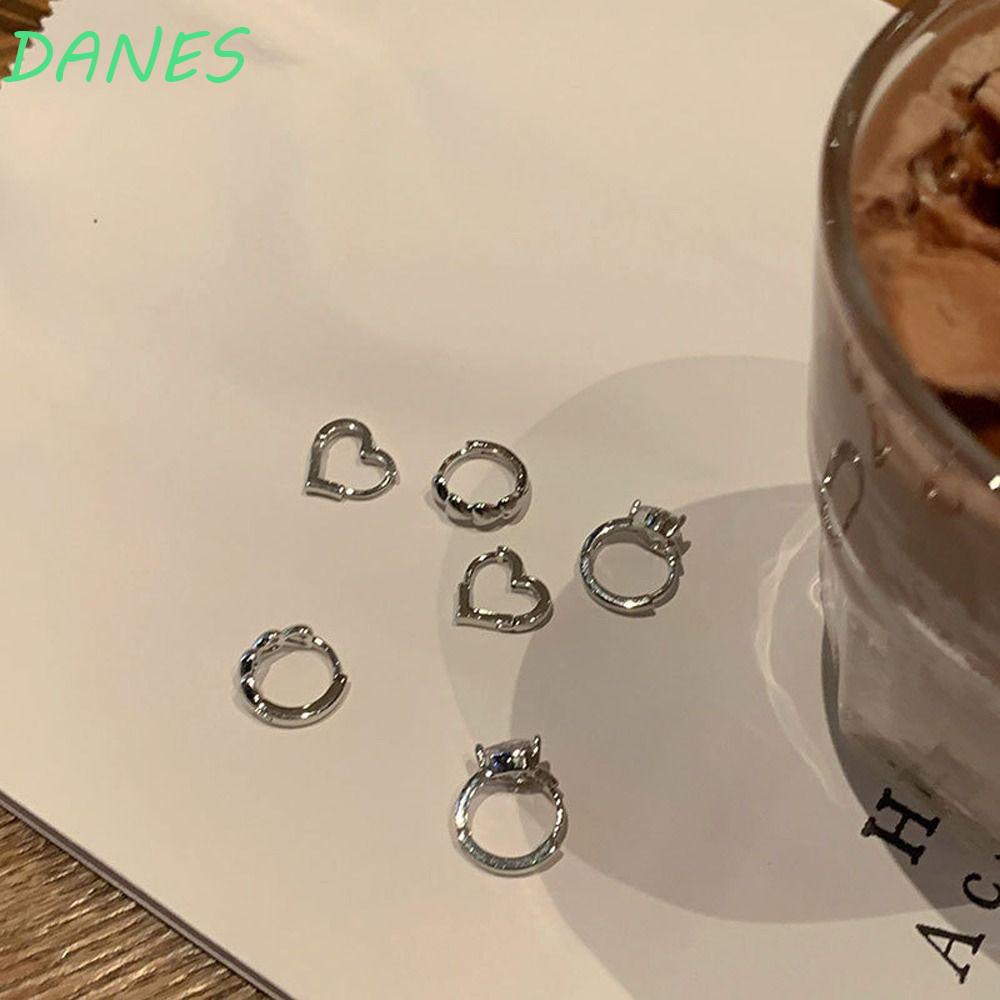 Khuyên Tai Hợp Kim Hình Trái Tim Phong Cách Hàn Quốc Cho Nữ