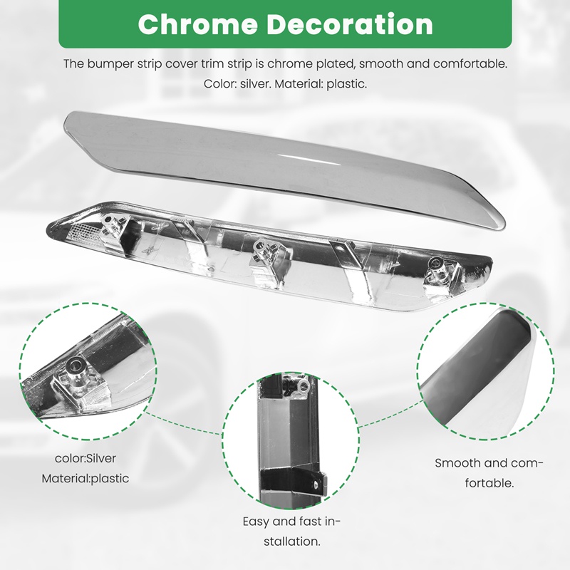 1 Cặp Viền Dán Trang Trí Cản Sau Xe Hơi Citroen C5 2009 2010 2011 2012