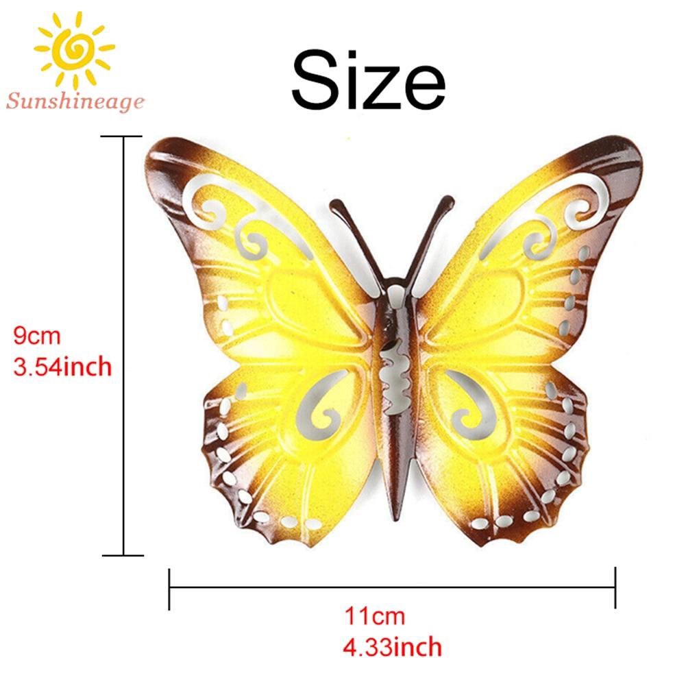 Butterfly Decor DIY Art Ornaments Outdoor Decor Wall Decal Metal Butterfly
