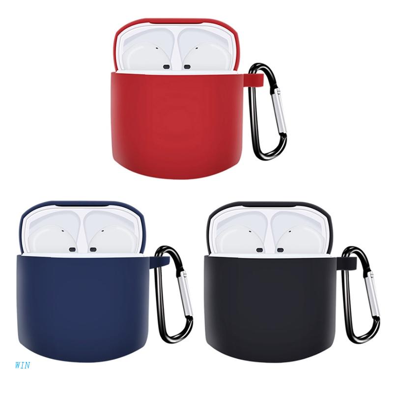 Vỏ Bảo Vệ Hộp Sạc Tai Nghe Không Dây Lollipods Bằng Silicon Màu Trơn Thời Trang
