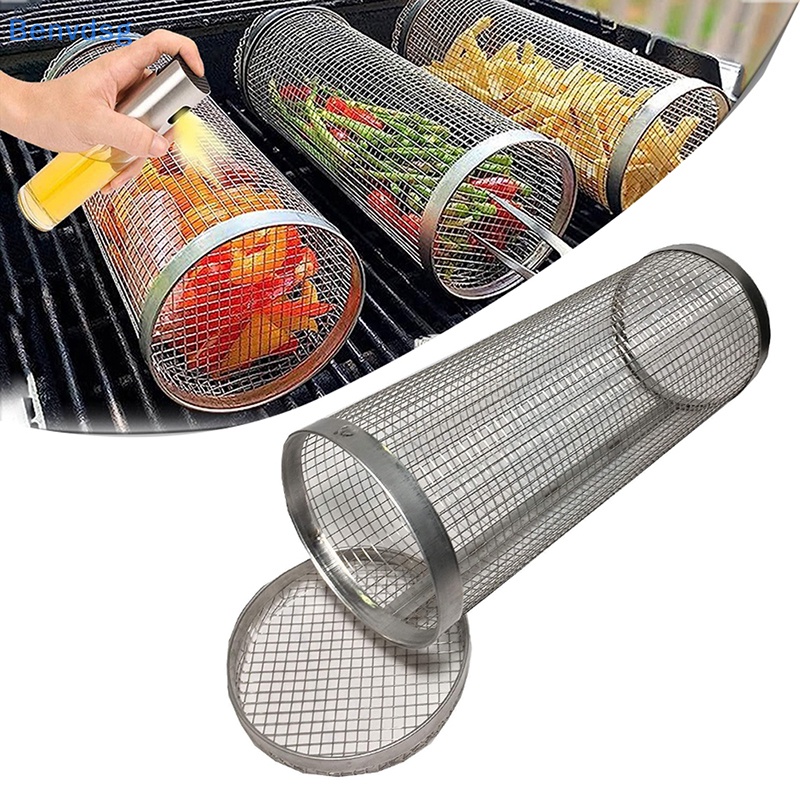 Vỉ Nướng BBQ Hình Tròn Bằng Thép Không Gỉ Tiện Dụng