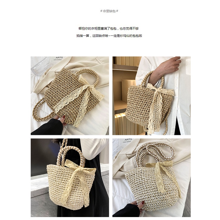 Túi Xách Đan Cói Thời Trang Hàn Quốc Mới Cho Nữ