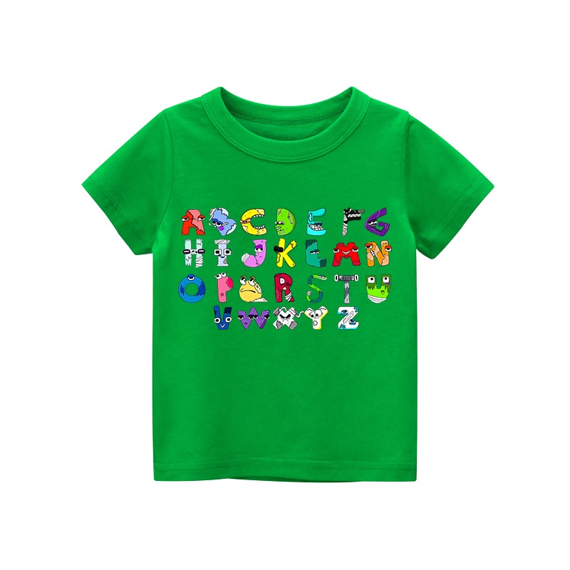 Áo thun trẻ em ALPHABET LORE 2, 8 màu áo, đầy đủ size có big size, MÀU KHÁC NHẮN TIN SHOP