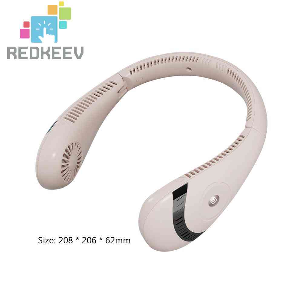 Quạt Đeo Cổ Không Cánh Thoải Mái Có Thể Gấp Gọn Dùng Ngoài Trời