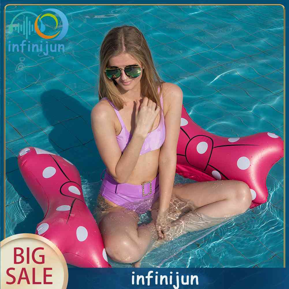 Phao Bơi Bơm Hơi Hình Nơ Gấp Gọn Tiện Dụng