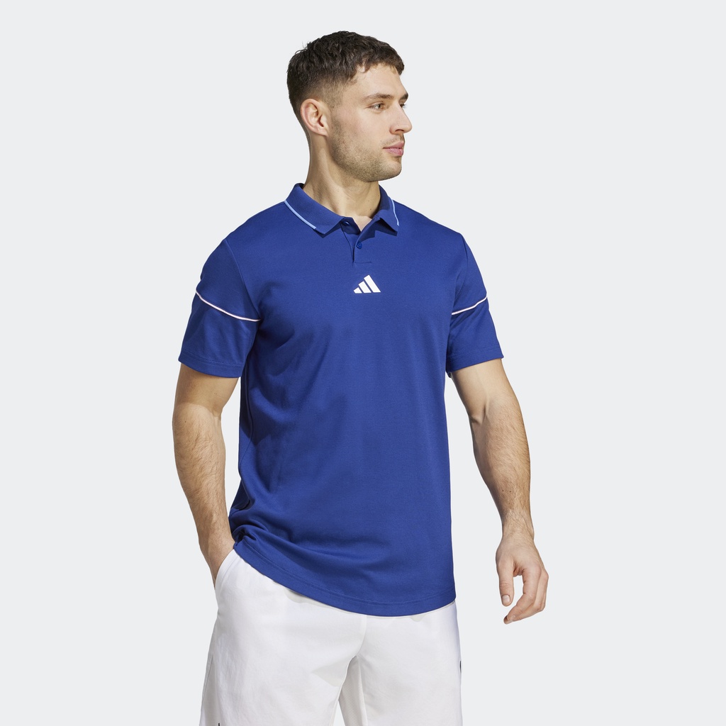 Adidas Quần vợt Áo Polo Tennis Clubhouse Premium Classic Nam Màu xanh da trời IB4977