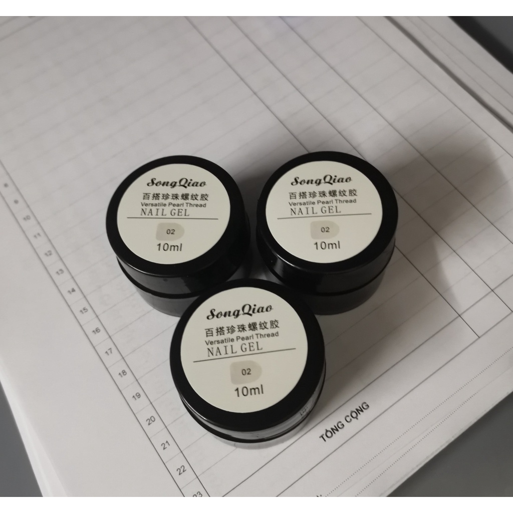 Gel ngọc trai Song Qiao, Gel Ánh trai Nail hiệu ứng ngọc trai hũ 10ml