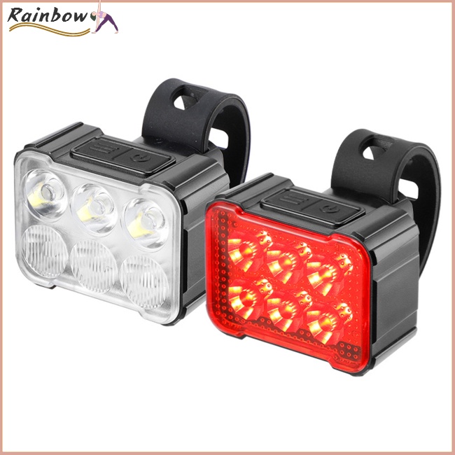 Bộ Đèn Đuôi Xe Đạp Leo Núi Kèm Sạc Usb Chuyên Dụng Chất Lượng Cao