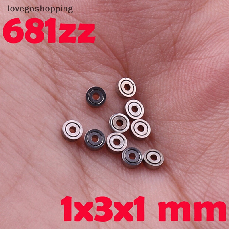 Set 10 Ổ Bi Kim Loại Mini 681ZZ Kích Thước 1x3x1mm