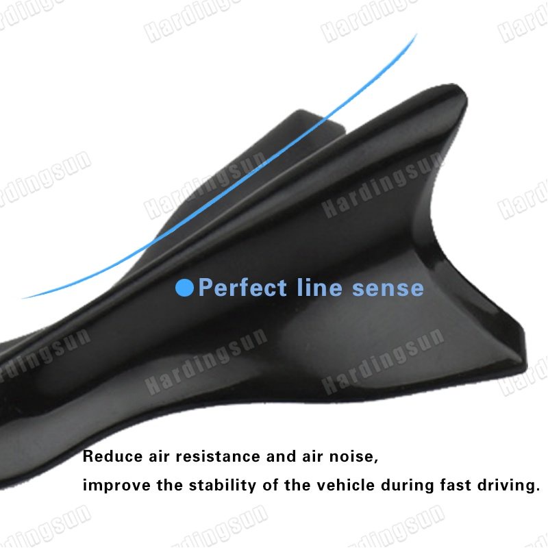 Bộ Ăng Ten Vây Cá Mập Màu Đen Bằng Sợi Carbon Dùng Trang Trí Mui Xe Hơi
