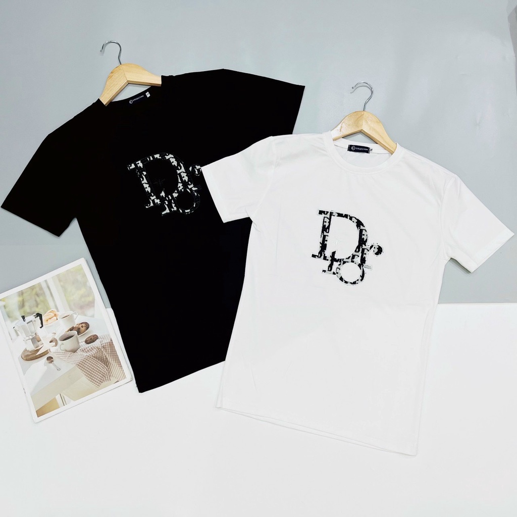 Áo Thun Nam Cổ Trụ Vải Cotton Co Dãn 4 Chiều Phối Chữ Di.Or Thương Hiệu Mẫu Mới Trẻ Trung
