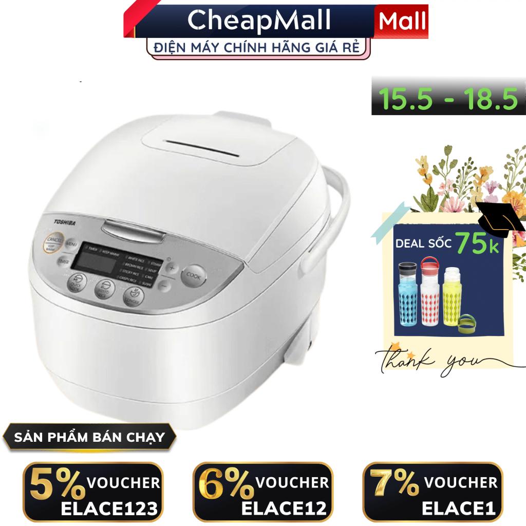 Nồi cơm điện tử Toshiba RC-18DH2PV(W) - 1.8L - Lòng nồi dày 2.2mm, chống dính - 11 chương trình nấu tự động - CheapMall