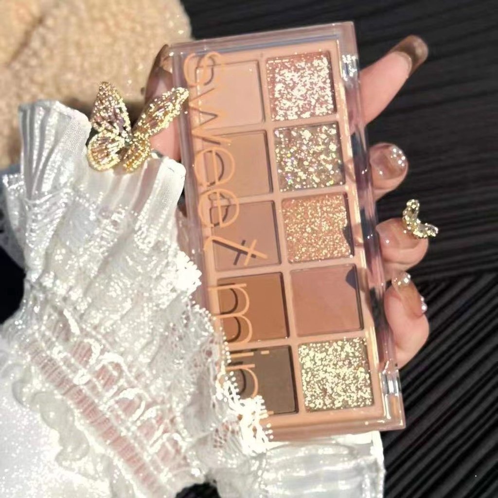 Bảng Phấn Mắt Sweet Mint 10 Màu Sắc Hiệu Ứng Lì / Ánh Ngọc Trai Siêu