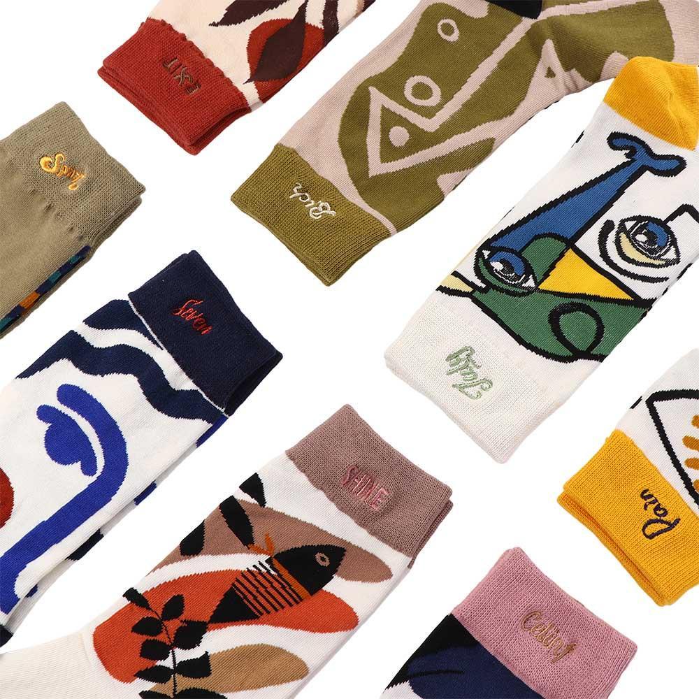 Vớ Cotton Cổ Vừa Thoáng Khí Thoải Mái Phong Cách Harajuku Thời Trang Thu Đông