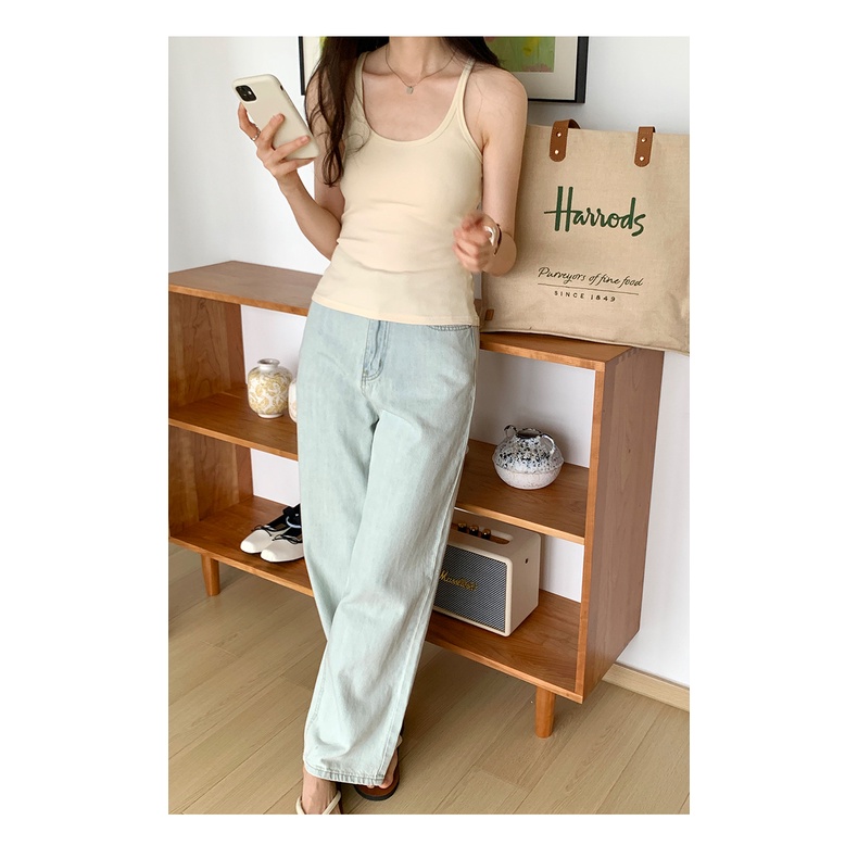 Áo thun ba lỗ SUXI dáng ôm đơn giản phong cách thể thao thời trang mùa hè dành cho nữ