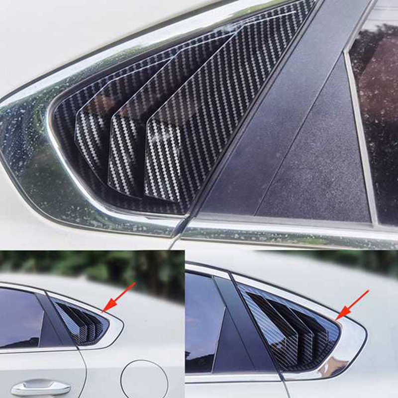 Miếng dán trang trí cửa sổ phía sau cửa sổ bên hông cho Kia Forte K3 2019-2022 Trang trí thông gió kiểu dáng ô tô