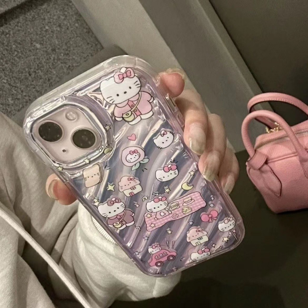 ✅Ốp Điện Thoại Màu Hồng In Họa Tiết Hoạt Hình Kiểu Nhật Hàn Cho Apple Iphone 12 13 14Promax 67DU