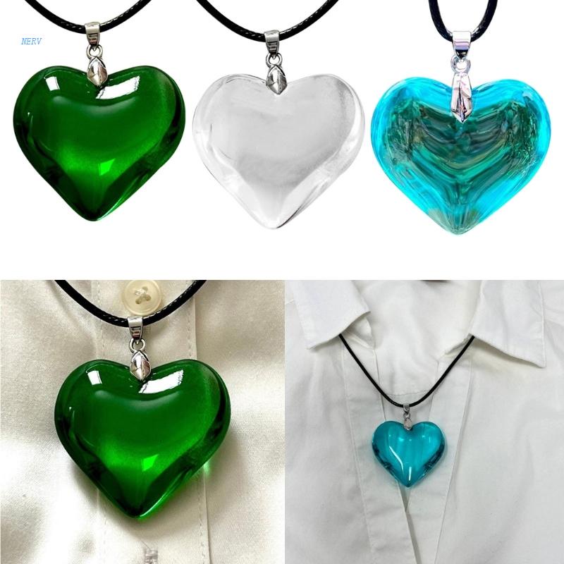 Vòng cổ Mặt Kính Hình Trái Tim Thanh Lịch