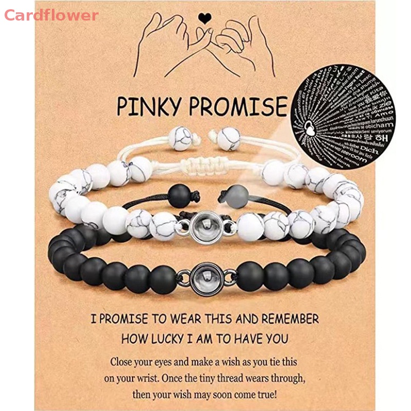 Vòng Đeo Tay 100 Ngôn Ngữ I Love You Bằng Đá Tự Nhiên Mới