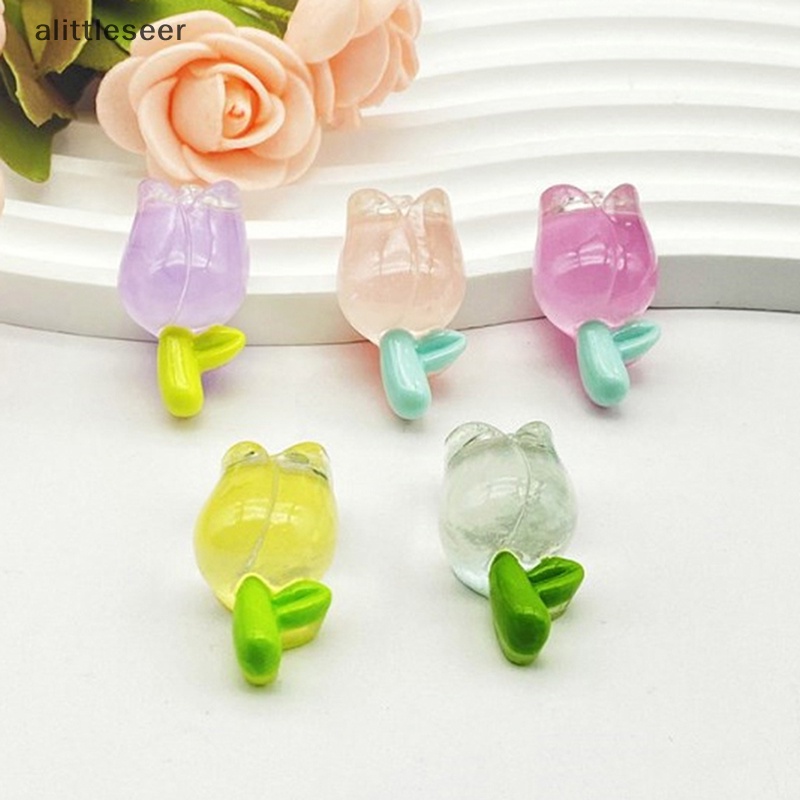 Bộ 5 Hộp Gel Trang Trí Ốp Điện Thoại Hình Hoa Tulip Phát Quang DIY