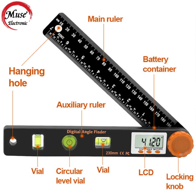 Thước Đo Góc Đa Năng 4 Trong 1 Chuyên Dụng Làm Mộc