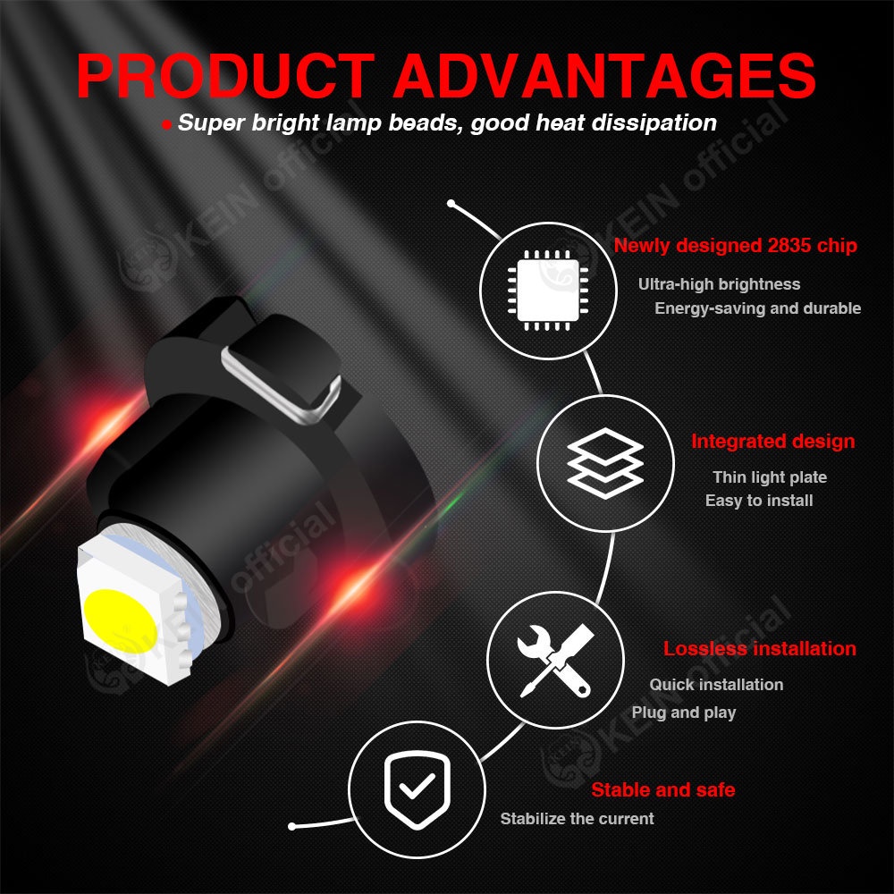 Bóng Đèn Led T3 T4.2 T4.7 1SMD 2835 5050 Gắn Bảng Điều Khiển Dành Cho Ô Tô Xe Máy