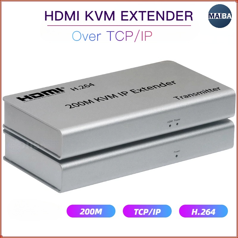 200M KVM Mở Rộng HDMI USB Qua IP / TCP Ethernet CAT5e / 6 Bộ Mở Rộng HDMI Với USB 2.0 Hỗ Trợ Bàn Phí
