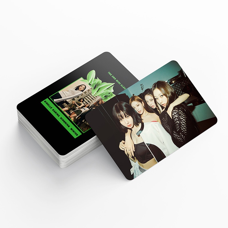 Aespa LOMO Card Set 55 Tấm Thẻ Ảnh MY WORLD Hình Nhóm Nhạc