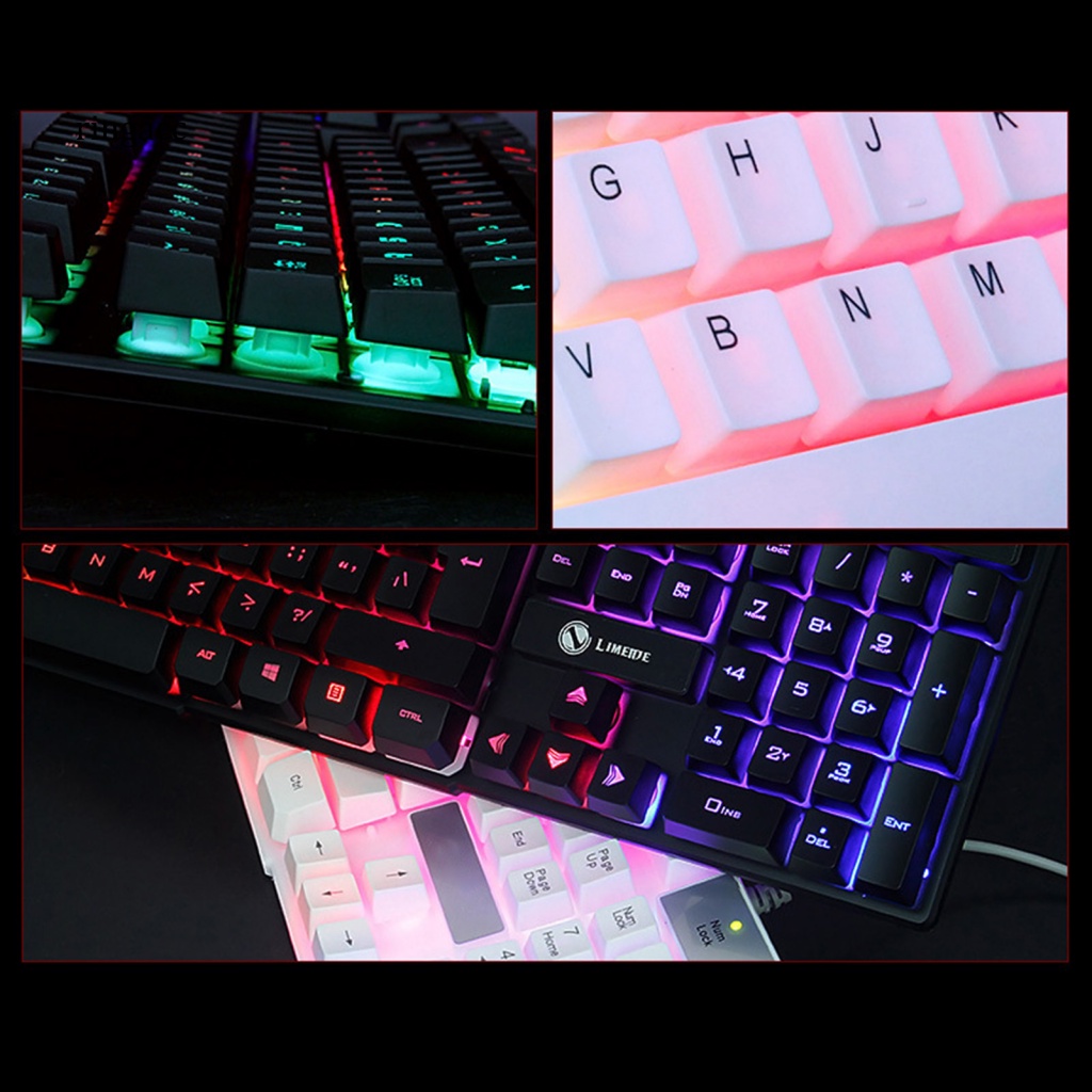 Bộ Bàn Phím Và Chuột RGA 1 Bộ TX30 3D Có Dây Đèn Nền Nhiều Màu Siêu Mỏng Chống Trượt Tiện Dụng Cho Gia Đình
