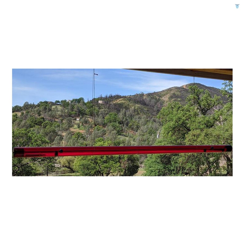 Dụng Cụ Cho Chim Ăn Màu Đỏ Trong Suốt 40cm / 15.7in Tiện Dụng