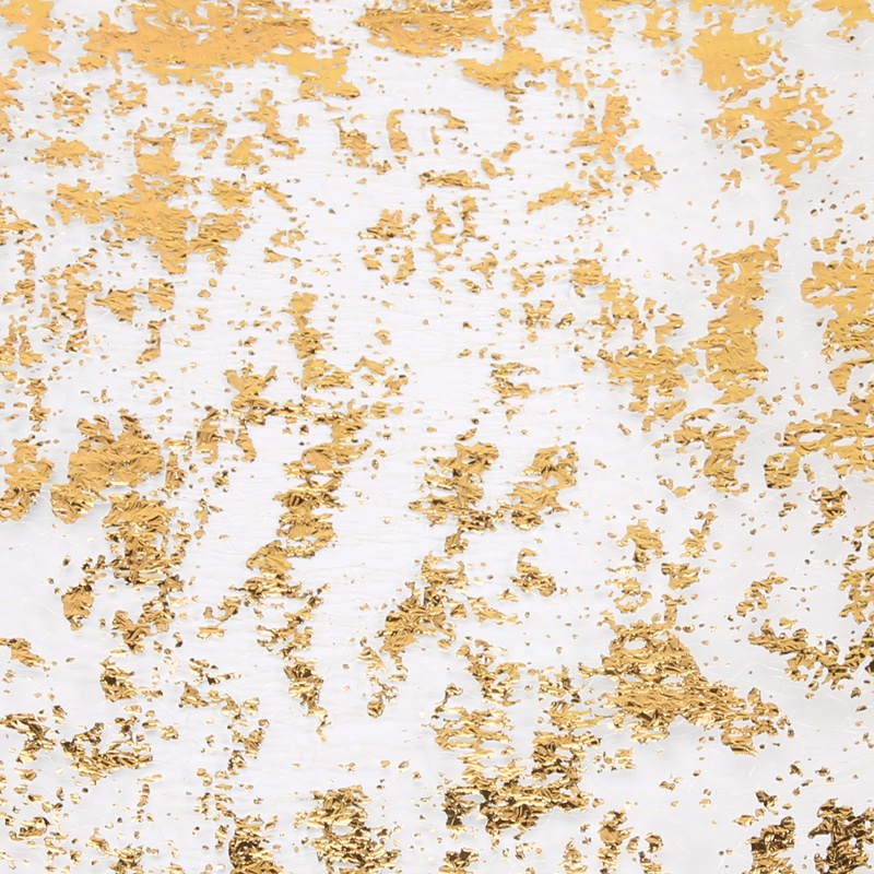 Bộ 2 Cuộn Ruy Băng Polyester Phối Lá Vàng Lấp Lánh Trang Trí Bàn Tiệc Giáng Sinh