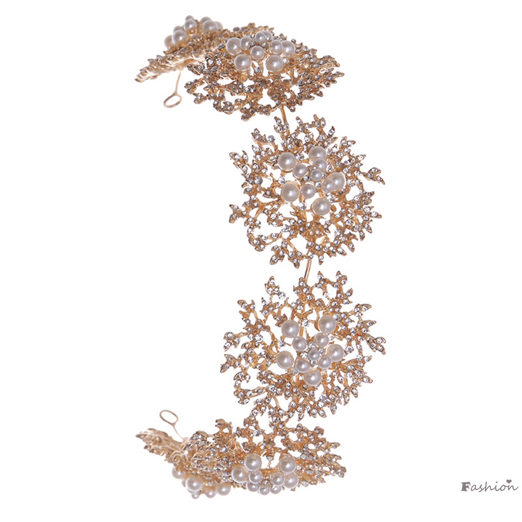 Vương Miện Đội Đầu Đính Ngọc Trai Giả Dễ Thương