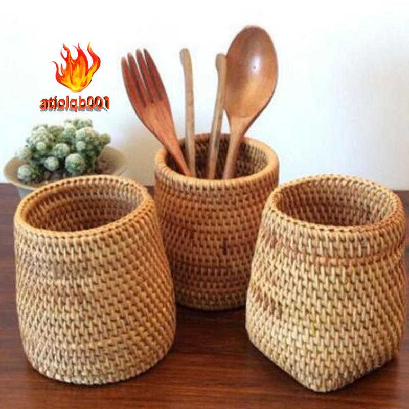 Đũa mây Ống Xẻng Thìa Xô Bữa tối Dao Nĩa Bộ đồ ăn Hộp lưu trữ Bộ đồ ăn Hộp lưu trữ tại nhà Giỏ đựng đồ tổ chức