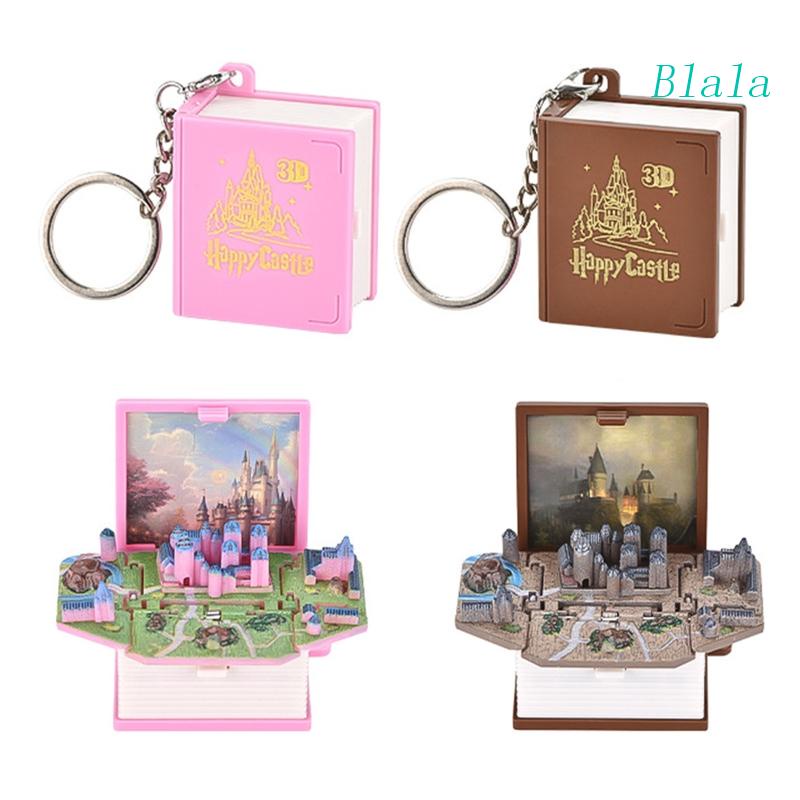 Móc Khóa Hình Quyển Sách Lâu Đài 3D Sáng Tạo Thời Trang Cho Bé